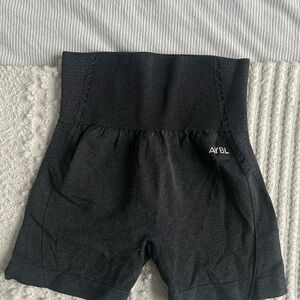 AYBL Women's Charcoal High-Waisted Gym Shorts